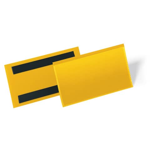 Tasche per identificazione a fissaggio magnetico DURABLE 163x81,5 mm giallo Conf. 50 pz - 1742-04